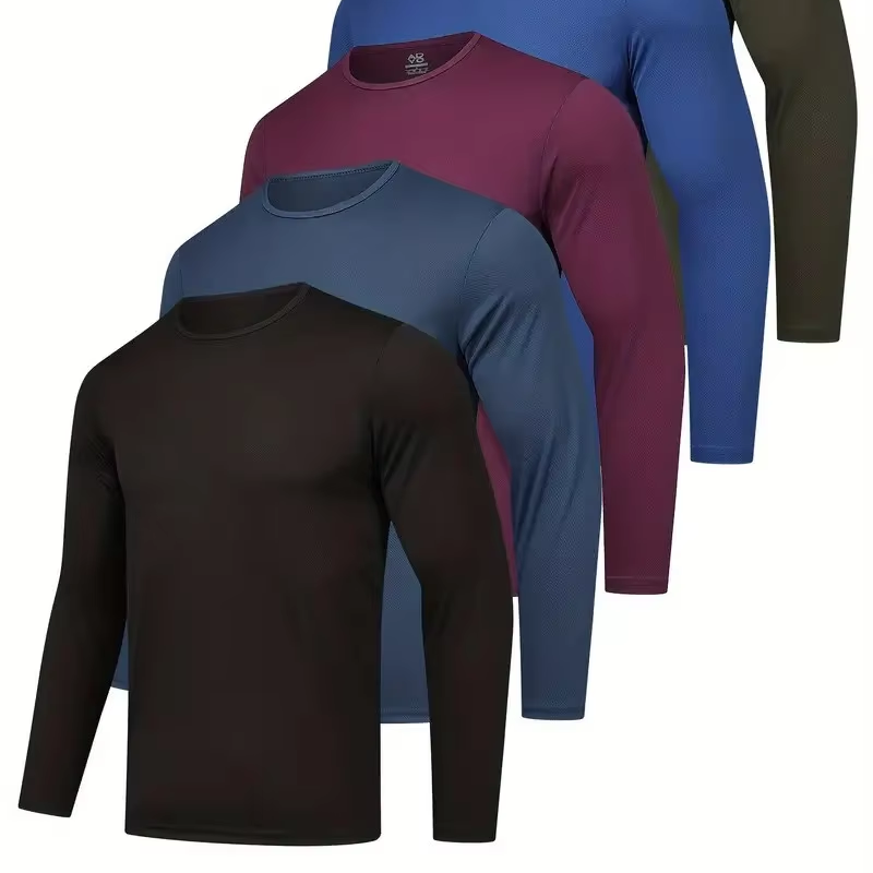 A pack of 5 Polyester T-shirt _ Five colors included: Black,Blue, Red, Gray,Green!